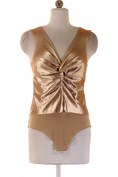 Rinascimento Dámská halenka bez rukávů zlatá lesklá s uzlem Vel. M | Rinascimento | obrázek 2