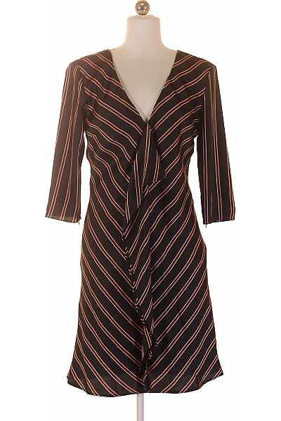 LIU JO Černé šaty s proužkem zavinovací midi elegantní na denní nošení Vel. 36 | LIU JO | obrázek 2