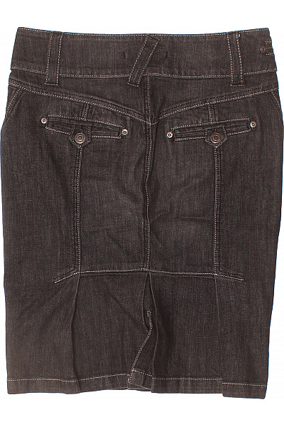 HALLHUBER Dámská džínová sukně ke kolenům s kapsami šedá Velikost EU 36 | HALLHUBER | obrázek 3