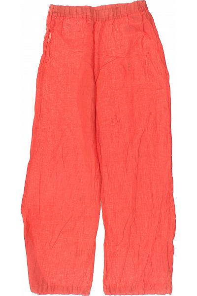 Dámské Letní Kalhoty široké Volnočasové Pohodlné Oranžové Velikost 46