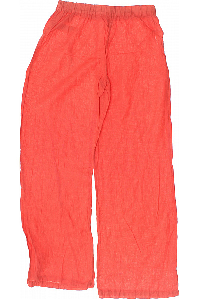 Dámské letní kalhoty široké volnočasové pohodlné oranžové Velikost 46 | Unimoda | obrázek 2