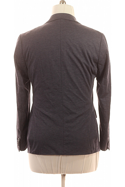 LAWRENCE GREY Polyesterové volnočasové sako tmavě šedé jednobarevné ležérní moderní vypasované jednořadé Velikost 50 | LAWRENCE GREY | obrázek 3