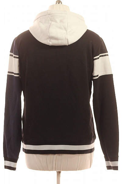 VERSACE Pánská mikina s kapucí přes hlavu černobílá pruhovaná streetwear Vel. xl | VERSACE | obrázek 2