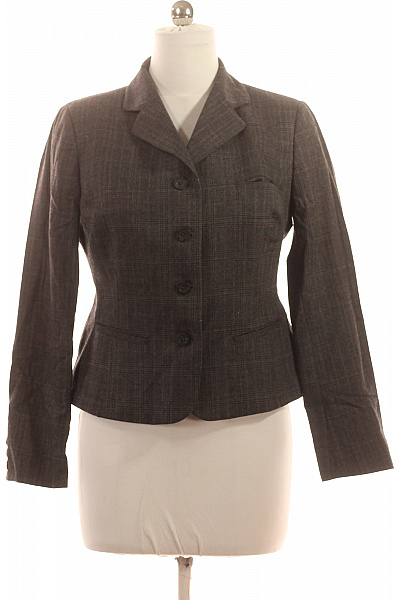 GANT Dámský šedý vypasovaný blejzr károvaný elegantní business jednořadé Velikost 42 | GANT | obrázek 2