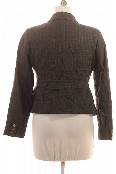 GANT Dámský šedý vypasovaný blejzr károvaný elegantní business jednořadé Velikost 42 | GANT | obrázek 3