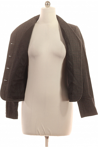 GANT Dámský šedý vypasovaný blejzr károvaný elegantní business jednořadé Velikost 42 | GANT | obrázek 4