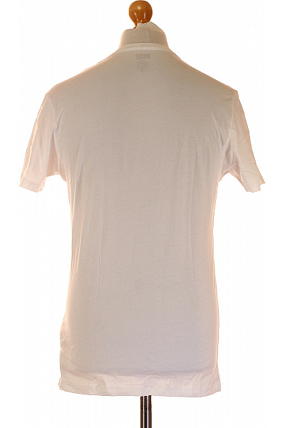 DIESEL Pánské bavlněné bílé tričko s krátkým rukávem basic s kulatým výstřihem Velikost m | DIESEL | obrázek 3