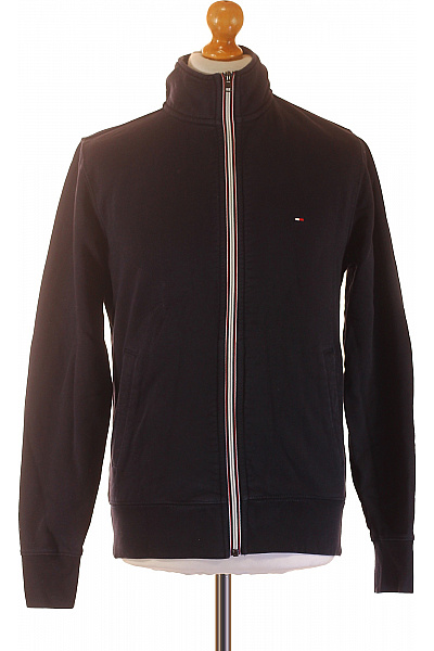 TOMMY HILFIGER Pánská bavlněná tmavě modrá mikina na zip se stojáčkem Velikost m | TOMMY HILFIGER | obrázek 2