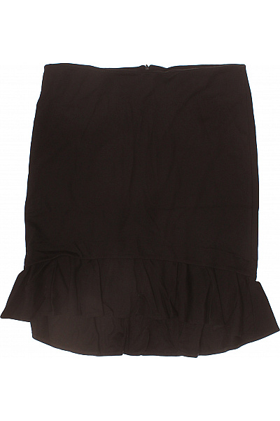 Černá mini sukně s volánky elegantní společenská Vel. EU L | Unimoda | obrázek 2