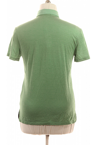 Ralph Lauren Polo tričko zelené jednobarevné s límečkem s krátkým rukávem s výšivkou Vel. L | Ralph Lauren | obrázek 2