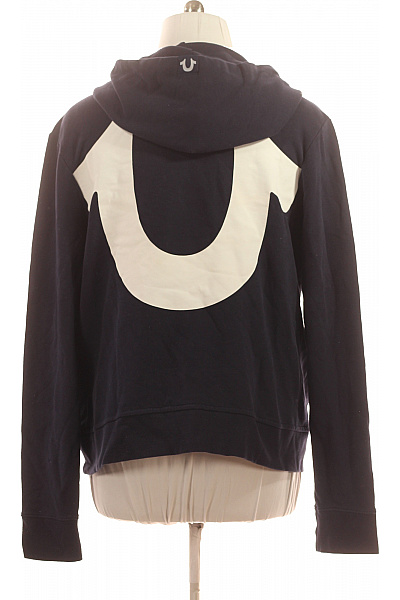 True Religion Pánská tmavě modrá mikina s kapucí přes hlavu streetwear Velikost XXL | True Religion | obrázek 2