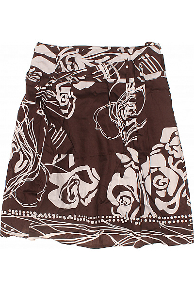 s.OLIVER Bavlněná dámská hnědá květinová vzorovaná áčková krátká sukně Vel. EU 36 | s.OLIVER | obrázek 2