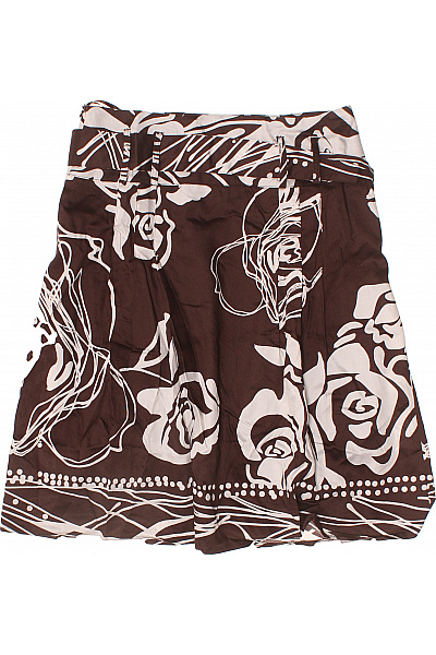 s.OLIVER Bavlněná dámská hnědá květinová vzorovaná áčková krátká sukně Vel. EU 36 | s.OLIVER | obrázek 3