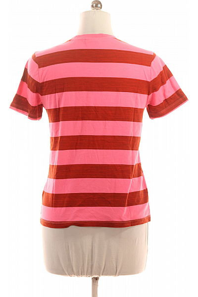 Scotch & Soda Dámské tričko s krátkým rukávem a potiskem růžové pruhované bavlněné Vel. S | Scotch & Soda | obrázek 3