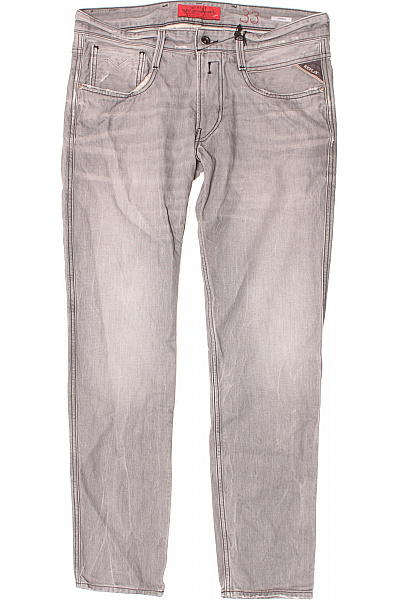 REPLAY Pánské Džíny Šedé Second Hand Vel. 32/33