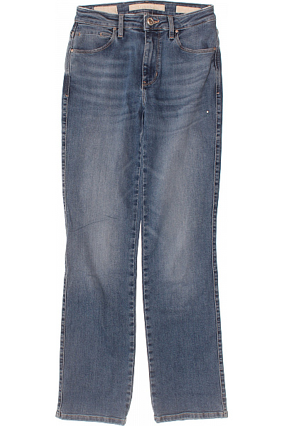 Guess Dámské Modré Rifle Rovné Volnočasové S Kapsami Strečové Vel. 27