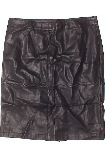 VILA Dámská kožená pouzdrová sukně krátká černá rovná Vel. L | VILA | obrázek 2