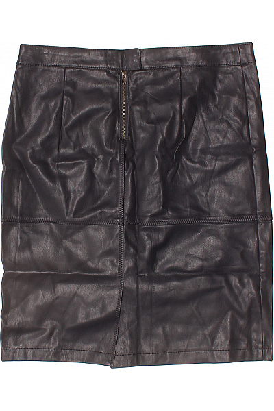 VILA Dámská kožená pouzdrová sukně krátká černá rovná Vel. L | VILA | obrázek 3