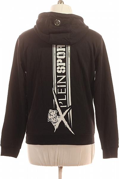 PLEIN SPORT Pánská černá mikina s kapucí přes hlavu klokaní kapsou streetwear Vel. xl | PLEIN SPORT | obrázek 2