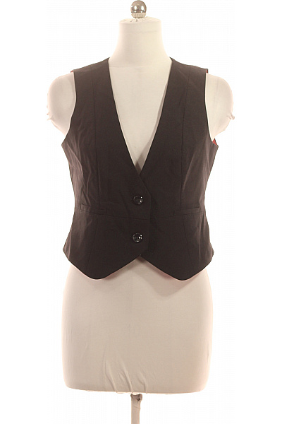 ATMOSPHERE Dámská polyesterová krátká vesta elegantní černá bez rukávů se zapínáním Velikost 42 | ATMOSPHERE | obrázek 2