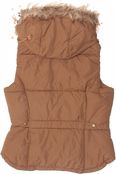 L.O.G.G. Dámská prošívaná teplá vesta s kapucí hnědá Velikost 40 | L.O.G.G. | obrázek 3