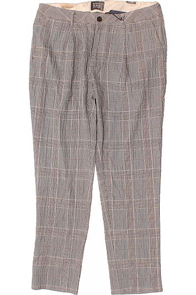 Scotch & Soda Pánské Společenské Kalhoty S Puky Kárované Volné Ležérní Velikost 32/32