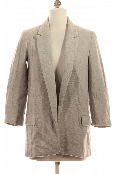 ZARA Krátký Dámský Kabát Šedý Vel. XS