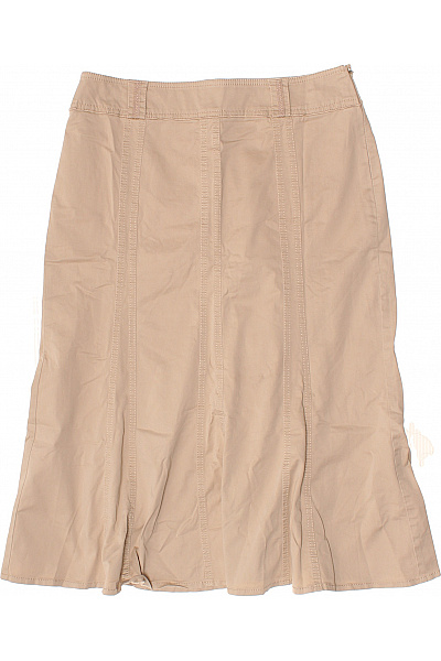 GERRY WEBER Dámská bavlněná béžová áčková sukně ke kolenům rozšířená Vel. EU 38 | GERRY WEBER | obrázek 2