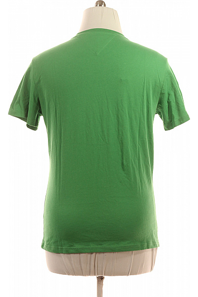 TOMMY HILFIGER Zelené tričko s krátkým rukávem a nášivkou basic styl Velikost l | TOMMY HILFIGER | obrázek 2