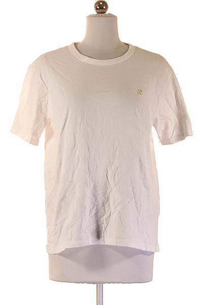 NOWADAYS Dámské tričko s krátkým rukávem bílé basic jednobarevné bavlněné Vel. S | NOWADAYS | obrázek 2