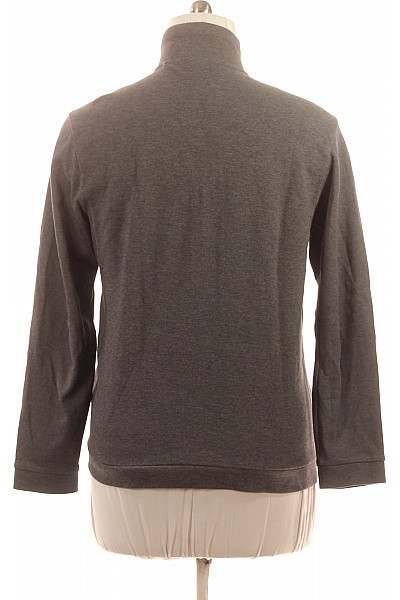 Hugo Boss Pánská bavlněná mikina šedá jednobarevná se stojáčkem na zip Velikost L | Hugo Boss | obrázek 2