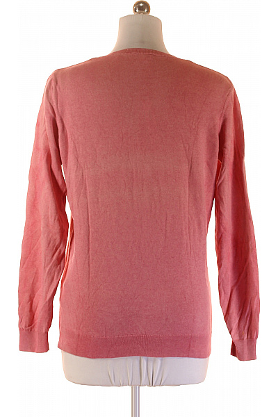 U.S.POLO ASSN. Dámský bavlněný růžový pulovr s výstřihem do V třpytivý lehký Velikost xl | U.S.POLO ASSN. | obrázek 3