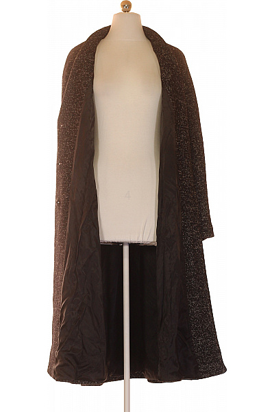 MANGO Dámský dlouhý vzorovaný kabát s páskem elegantní podzimní polyesterový Vel. M | MANGO | obrázek 4