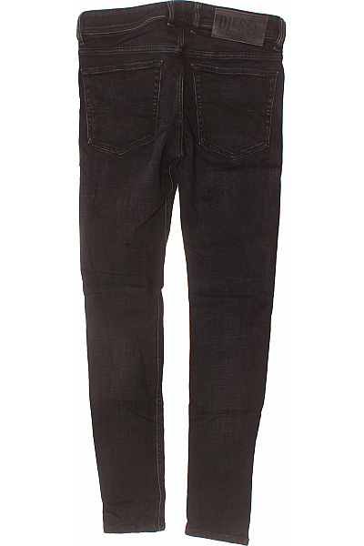 DIESEL Pánské černé džíny úzké strečové seprané Velikost 30/32 | DIESEL | obrázek 2