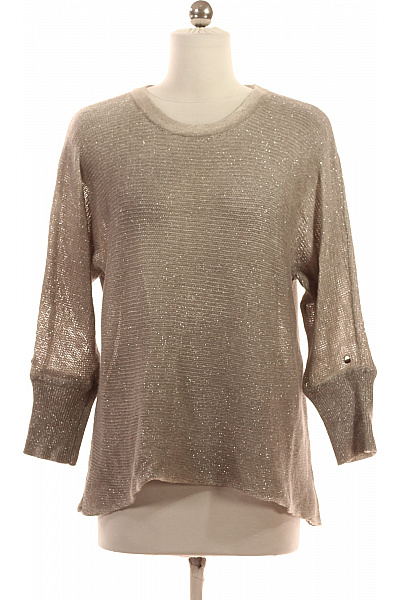 Queen Dámský třpytivý žebrovaný pulovr volný podzimní jarní lehký Velikost s | Queen | obrázek 2