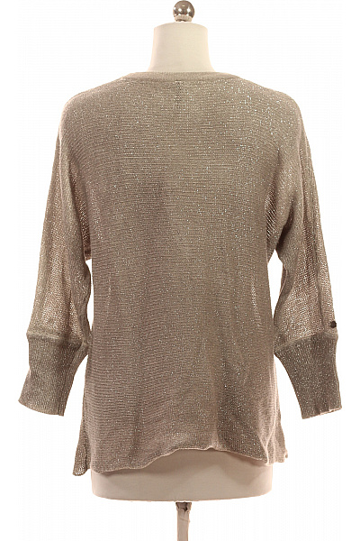 Queen Dámský třpytivý žebrovaný pulovr volný podzimní jarní lehký Velikost s | Queen | obrázek 3