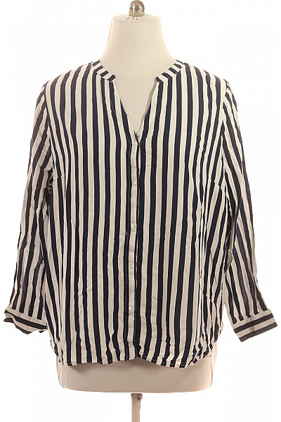 ONLY Dámská viskózová pruhovaná košile s dlouhým rukávem ležérní Velikost 54 | ONLY | obrázek 2