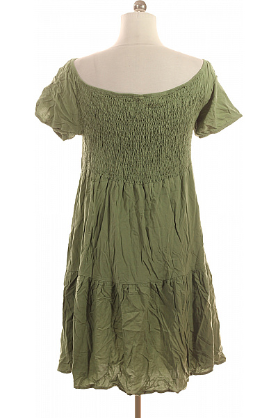 Zelené dámské krátké volnočasové šaty s krátkým rukávem Vel. XS | Unimoda | obrázek 3