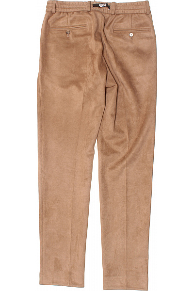 Karl Lagerfeld Pánské semišové společenské kalhoty béžové rovné s kapsami na zavazování Velikost 46 | Karl Lagerfeld | obrázek 2