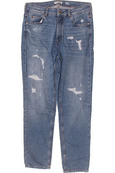 Marc O´Polo Dámské Modré Džíny Rovné Vintage S Dírami Seprané Velikost M