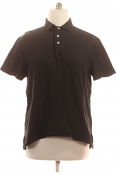 Pánské černé polo tričko s krátkým rukávem basic fitness Vel. xl | Unimoda | obrázek 2