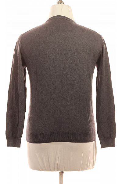 PIERRE CARDIN Pánský tmavě šedý basic tenký pulovr přes hlavu Vel. l | PIERRE CARDIN | obrázek 3