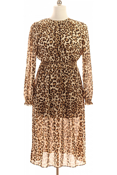 Dámské šaty s dlouhým rukávem zvířecí vzor midi Velikost L | Unimoda | obrázek 2