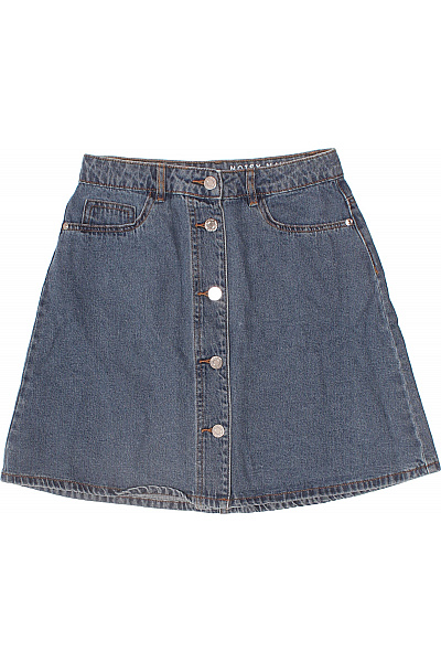 Noisy May Dámská džínová áčková sukně s knoflíky modrá Velikost EU S | Noisy May | obrázek 2