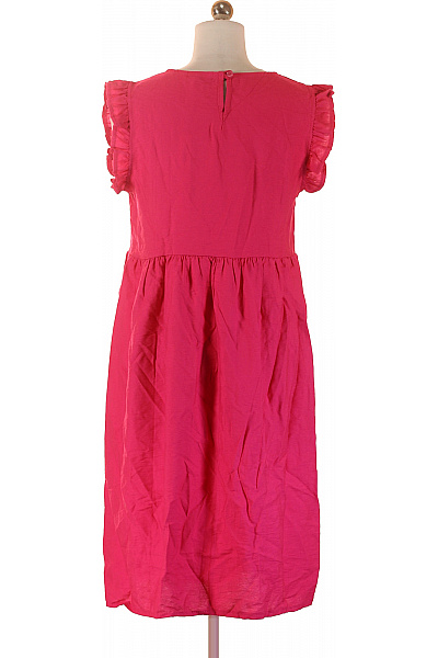 LAWRENCE GREY Růžové viskózové letní volné šaty ke kolenům volánové Vel. 38 | LAWRENCE GREY | obrázek 2