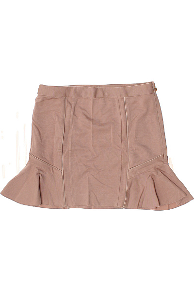 SCHUMACHER Dámská béžová mini sukně s volánem elegantní pouzdrová elastická Vel. M | SCHUMACHER | obrázek 2