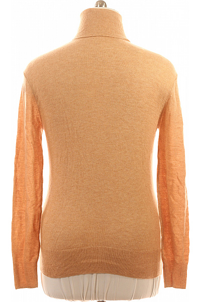 IRO Merino Rolák Pánský Oranžový Tenký Lehký Žebrovaný Svetr Přes Hlavu Velikost M | IRO | obrázek 2