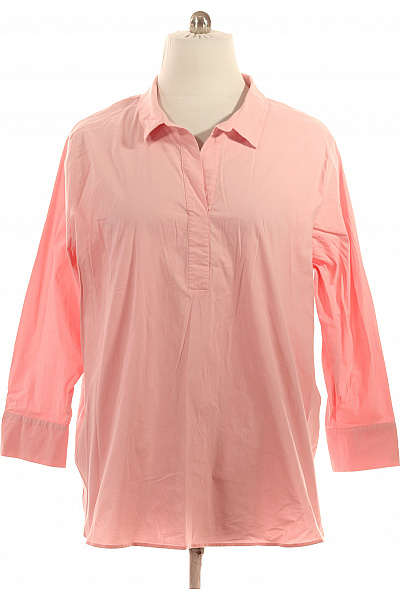 VIA APPIA DUE Bavlněná Růžová Halenka Košilová Tuniková Volná Oversize S Límcem Vel. 54 | VIA APPIA DUE | obrázek 2