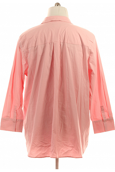 VIA APPIA DUE Bavlněná Růžová Halenka Košilová Tuniková Volná Oversize S Límcem Vel. 54 | VIA APPIA DUE | obrázek 3