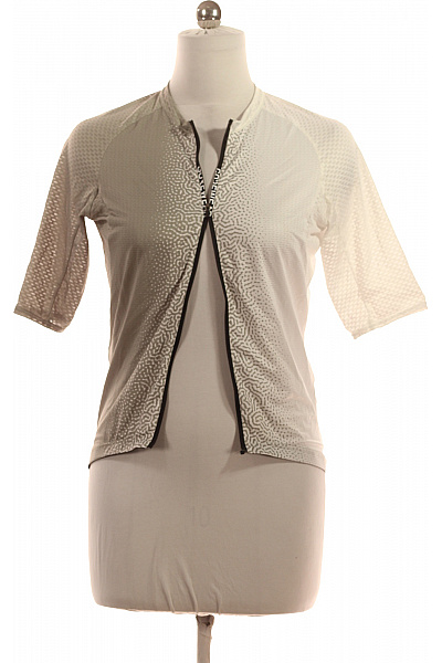 Gore Bike Wear Dámské Polyesterové Sportovní Funkční Tričko Se Zipem Krátký Rukáv šedé S Potiskem Vel. XL